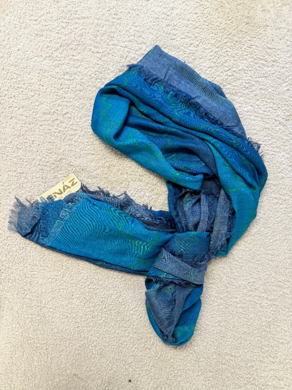 Wrap Scarf Blue Green Modal NWT